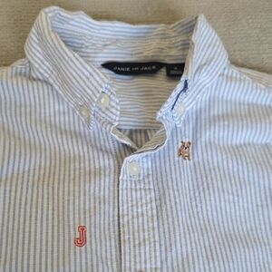 Janie and Jack Light Blue Striped Button-Down Shirt